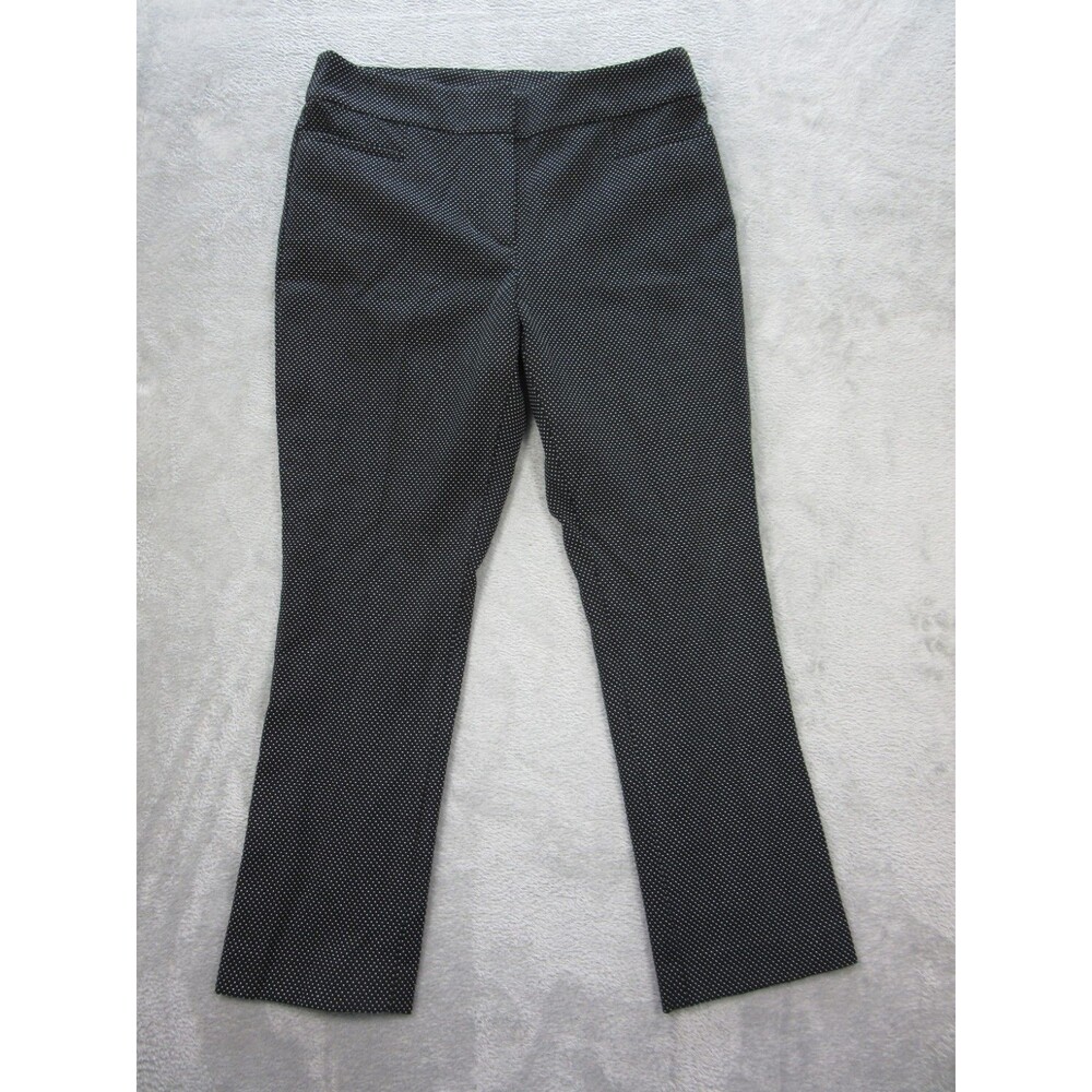 Ann Taylor Pants Womens's Petites Sz. 2P Cropped Polka Dots Black Zip Closure